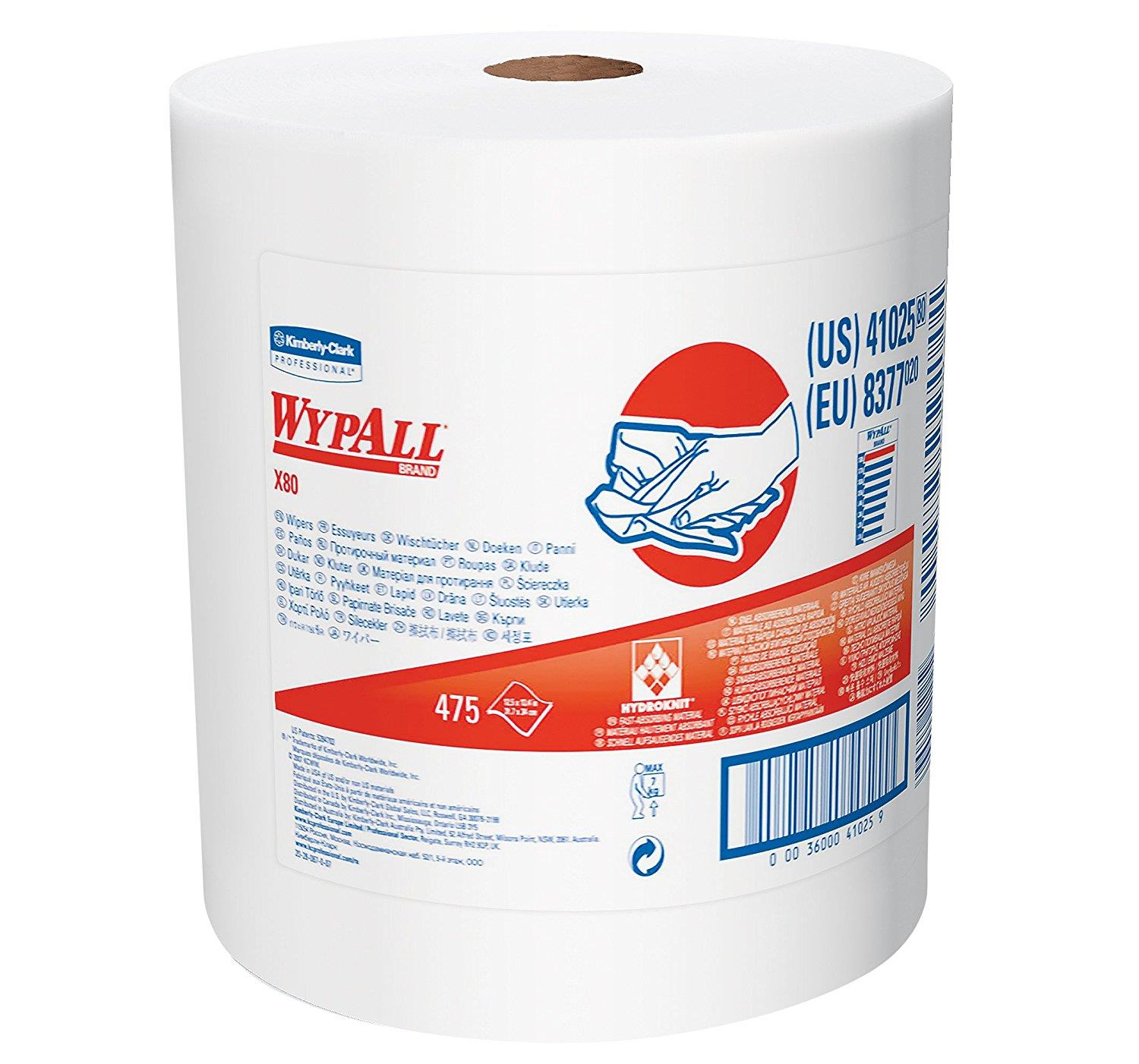 WYPALL X80 JUMBO ROLL WHITE 475 WIPERS - Flammable Storage Cabinets